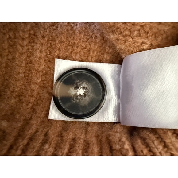 Everlane S Camel Brown Wool Blend Oversized Cardigan Sweater Button Front Cozy - Picture 11 of 12